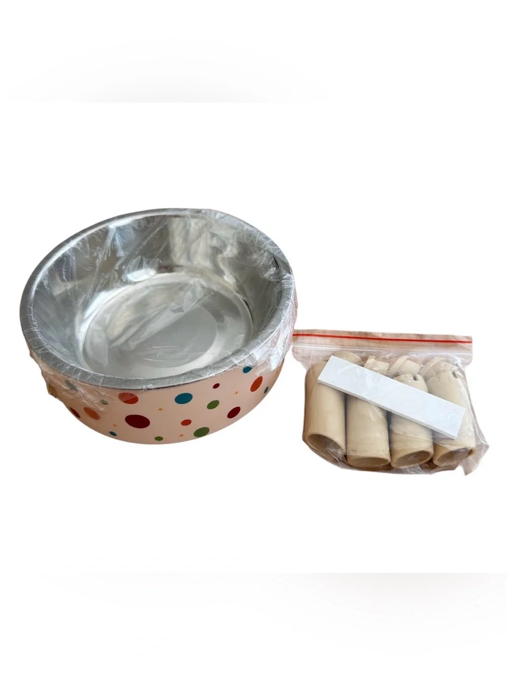 Colorful Polka Dot Party Popper Bowl Set - Pink